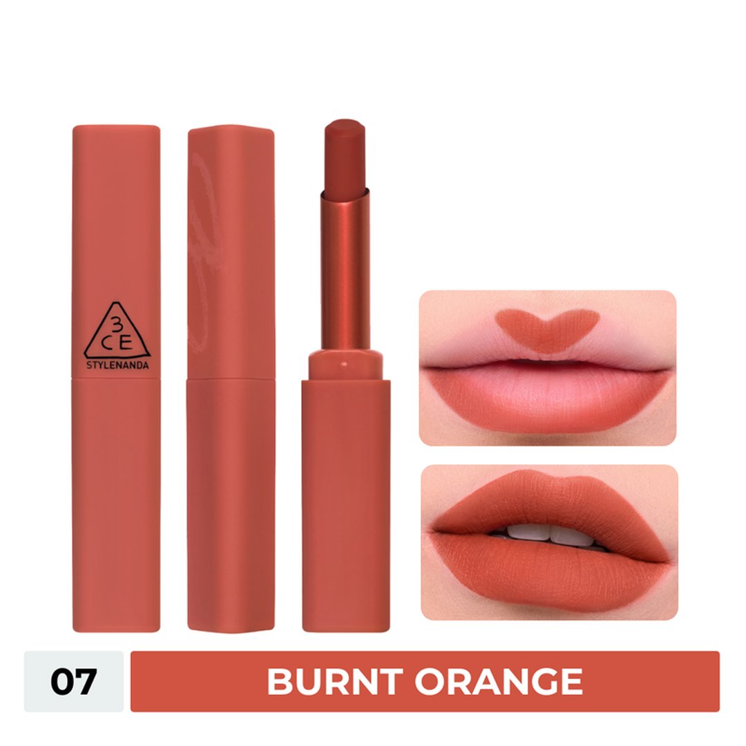 Son Sáp 3CE Mịn Lì Màu 07 Burnt Orange 2g