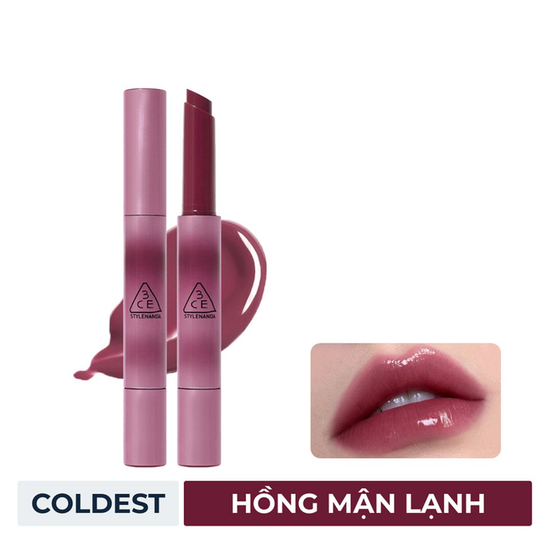 Son Thỏi 3CE Căng Bóng Coldest - Hồng Mận Lạnh 1.7g