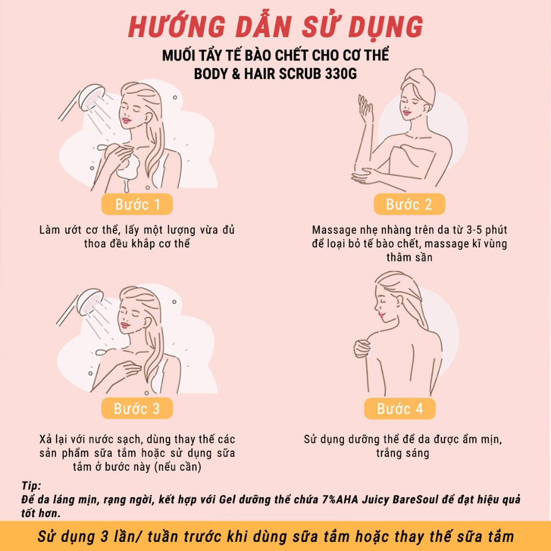 Combo 2 Muối Tắm Gội Đa Năng BareSoul Bliss Cho Da Đầu & Cơ Thể 330g