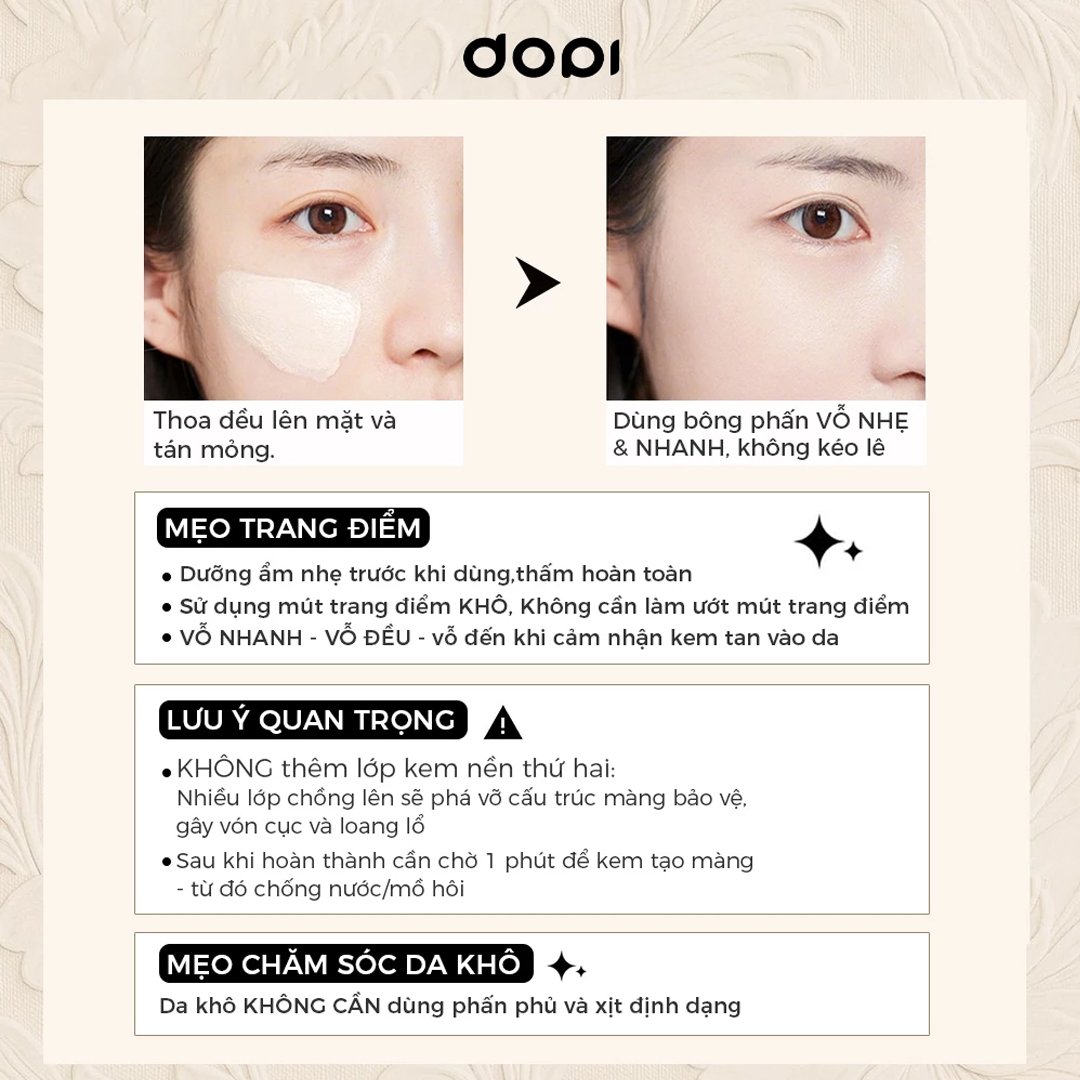 Kem Nền Dopi Cho Da Dầu P02 Natural - Màu Tự Nhiên 35ml