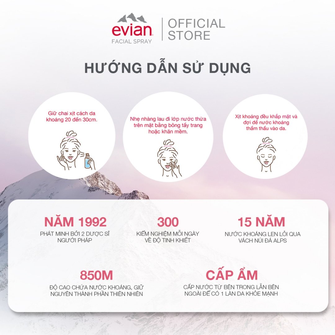 Xịt Khoáng Evian Cấp Ẩm Và Làm Dịu Da 150ml