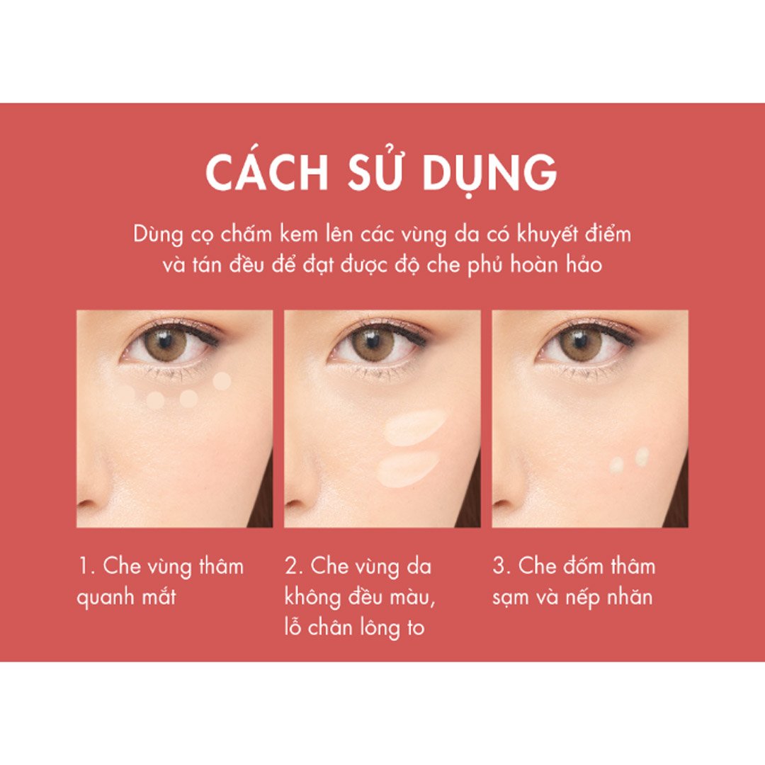 Kem Che Khuyết Điểm Cathy Doll Mịn Lì 01 Da Sáng Hồng 2.4g