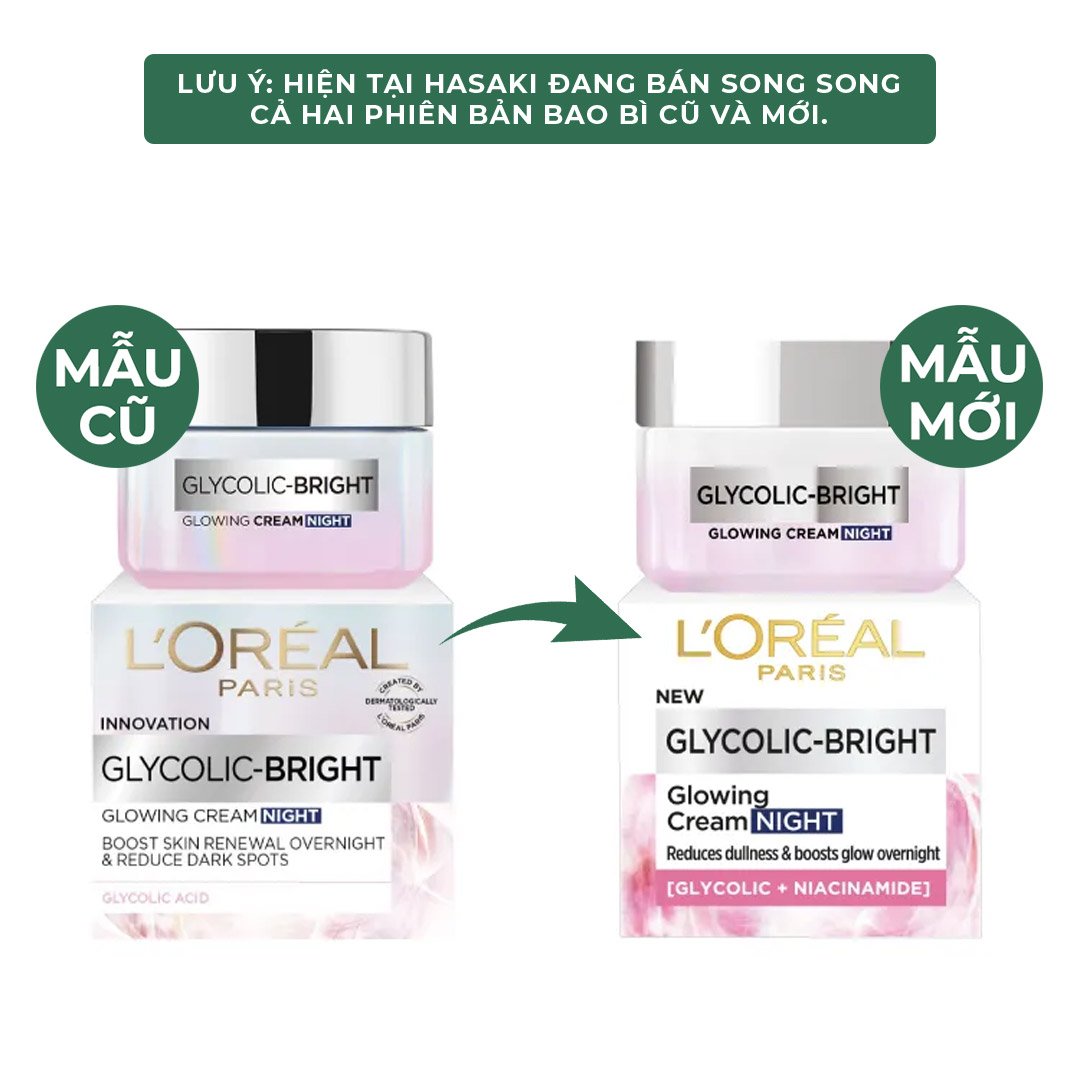 Kem Dưỡng L'Oreal Sáng Mịn Mờ Thâm Nám Ban Đêm 50ml