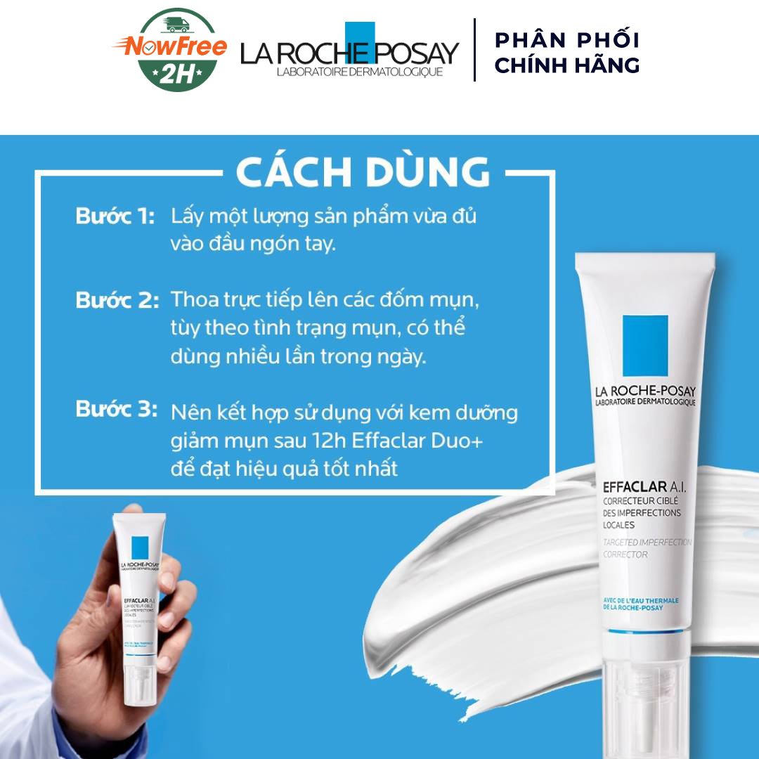 Kem Giảm Mụn La Roche-Posay Dành Cho Mụn Sưng Đỏ 15ml