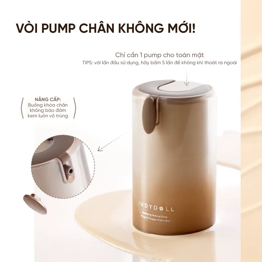 Kem Lót Judydoll Kiềm Dầu, Mỏng Nhẹ, Bền Màu 30g