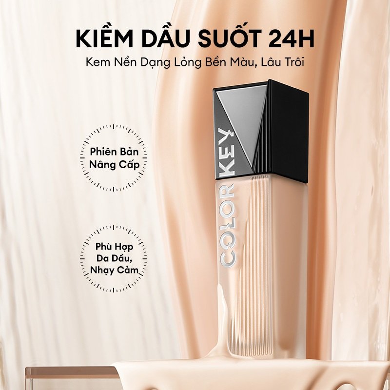 Kem Nền Colorkey Kiềm Dầu Màu P1 Da Sáng Hồng 30g