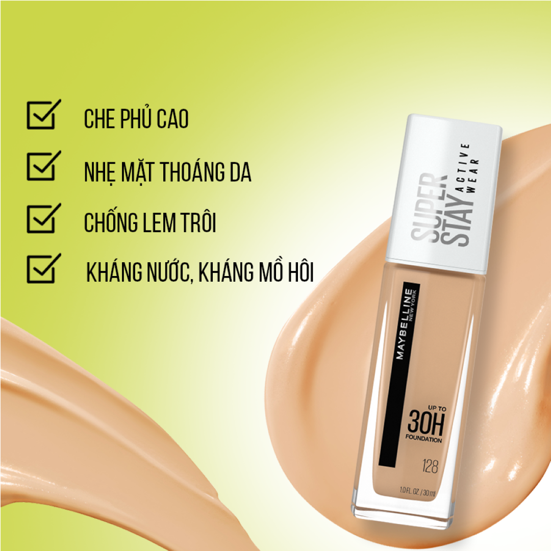 Kem Nền Maybelline 30H Lâu Trôi Che Phủ Cao #112 30ml