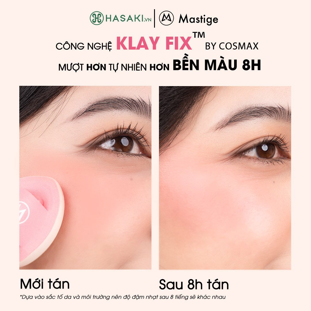 Má Hồng Kem Mastige Bền Màu Dễ Tán B3 Hồng Đào Ánh Nhũ 3.5g