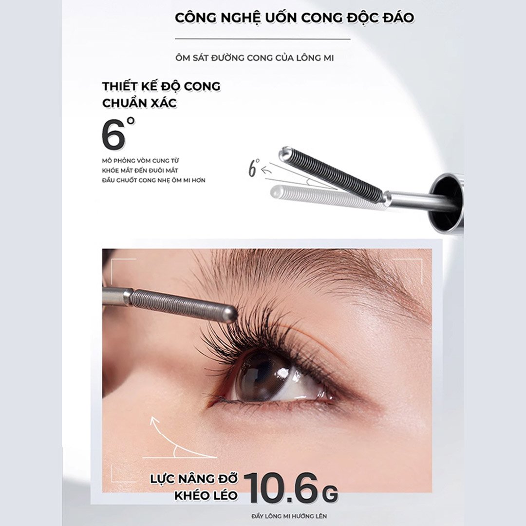Mascara Judydoll Đầu Siêu Cong 6 Độ Làm Cong Mi - 01 Đen 2g