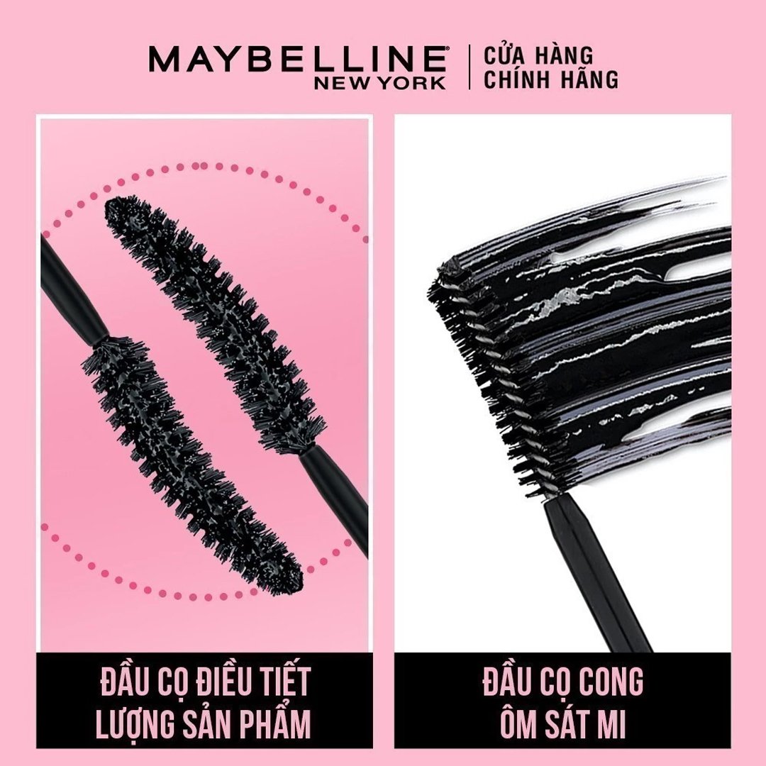 Mascara Maybelline Dài Mi và Cong Mi, Chuốt Mi Đen 9.2ml
