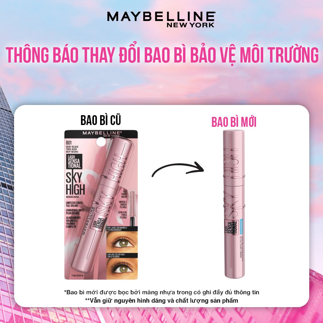 Mascara Maybelline Tơi Dài Mi Không Giới Hạn 6ml (Mới)