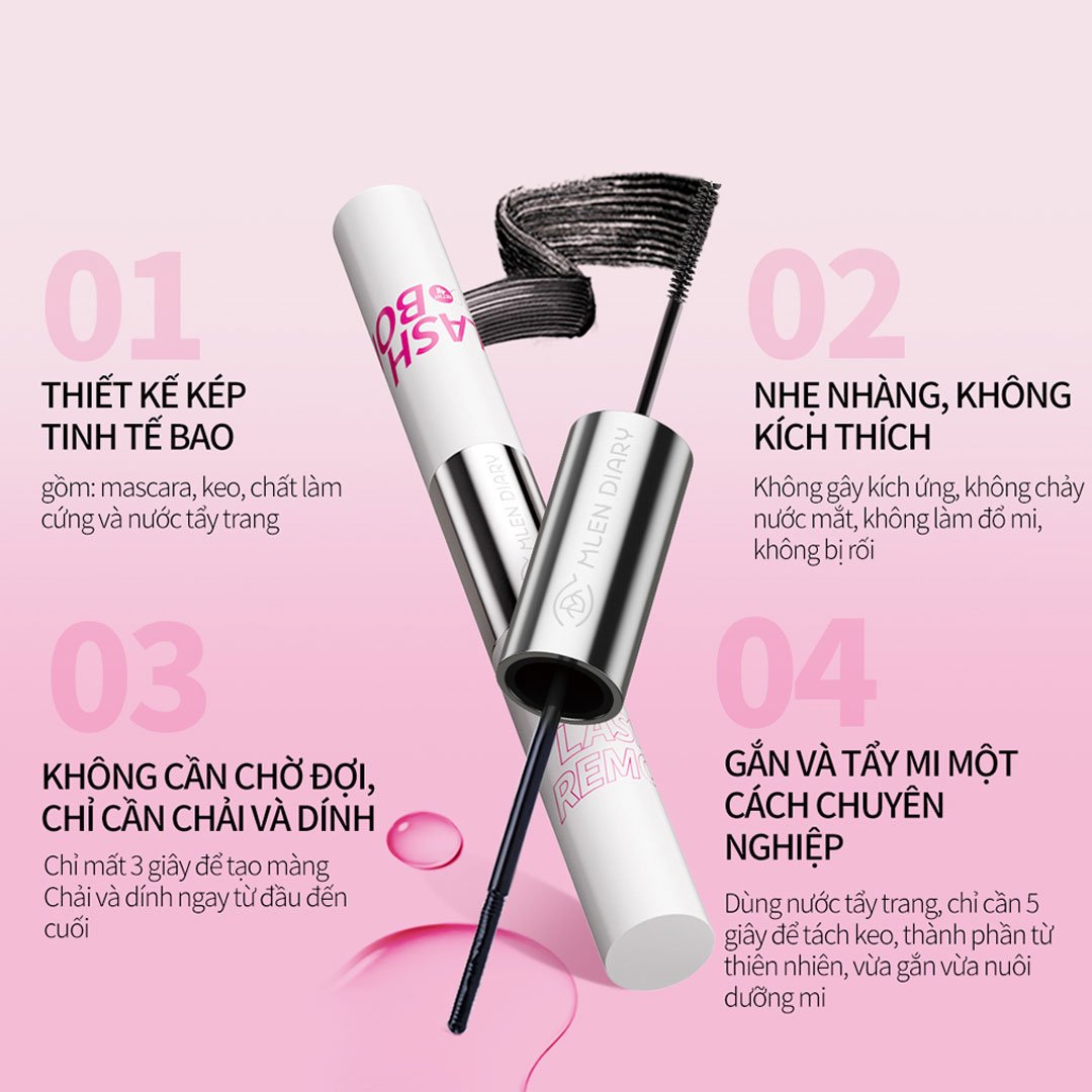 Mascara Mlen Diary 2 Đầu 4 Trong 1 8g