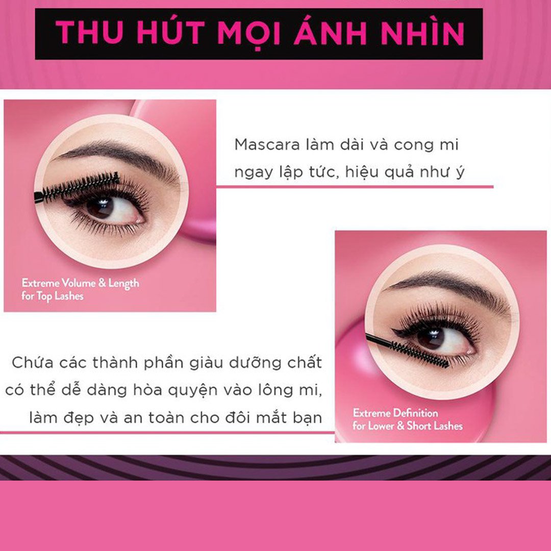 Mascara Silkygirl 2 Đầu Làm Cong, Dày & Định Hình Mi