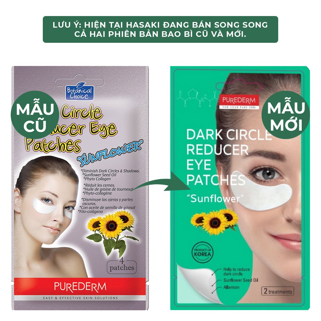 Mặt Nạ Mắt Purederm Làm Giảm Quầng Thâm Mắt 4 Miếng