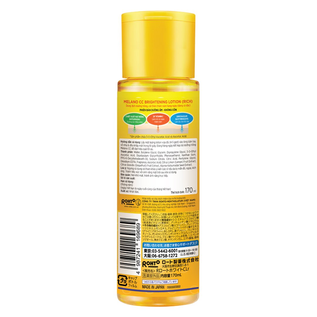 Dung Dịch Melano CC Sáng Da, Mờ Thâm Nám (Dạng Đặc) 170ml