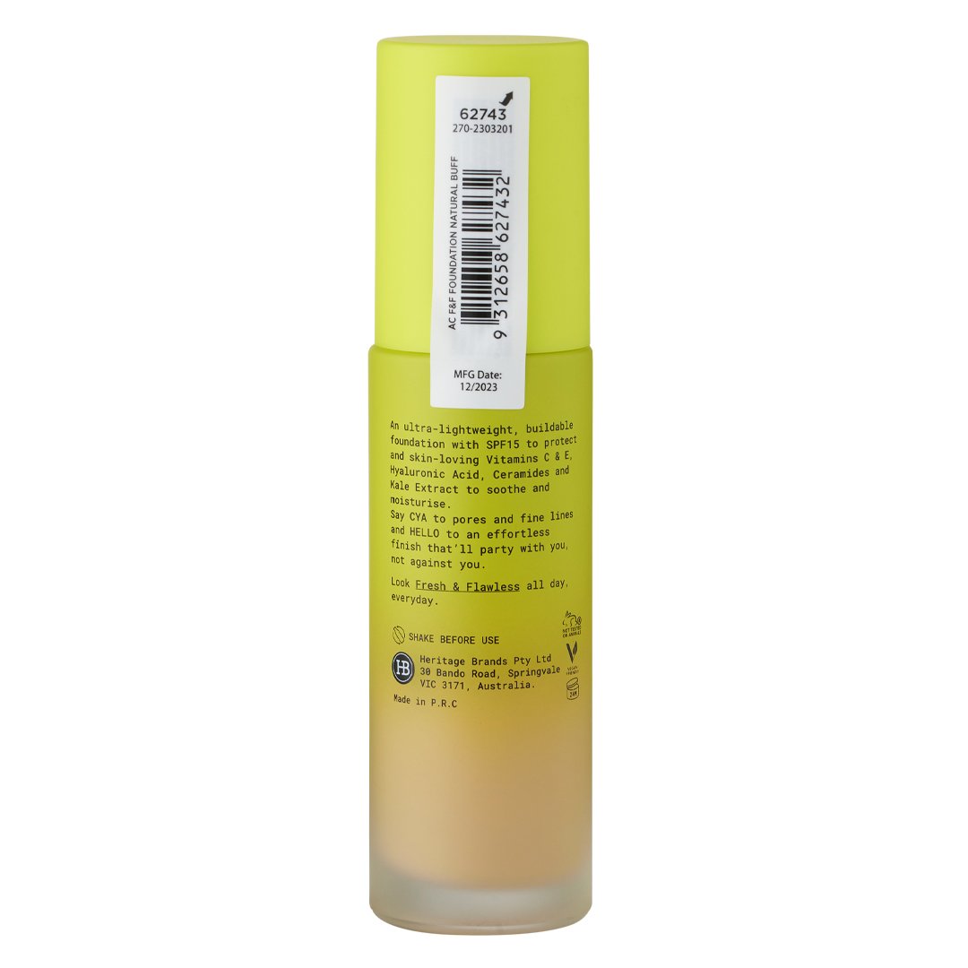Kem Nền Australis Bắt Sáng Che Phủ Cao Màu Natural Buff 30ml