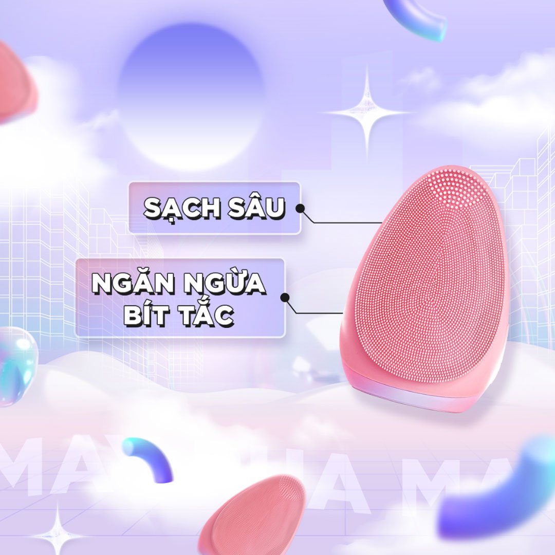 Máy Rửa Mặt Emmié Hỗ Trợ Sạch Sâu Màu Baby Pink