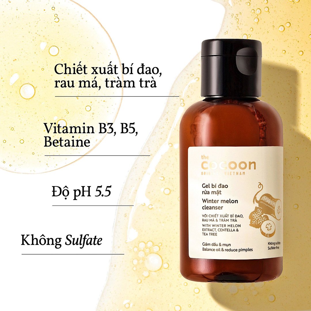 Combo Cocoon Gel Rửa Mặt Bí Đao 310ml & Nước Tẩy Trang Bí Đao 140ml
