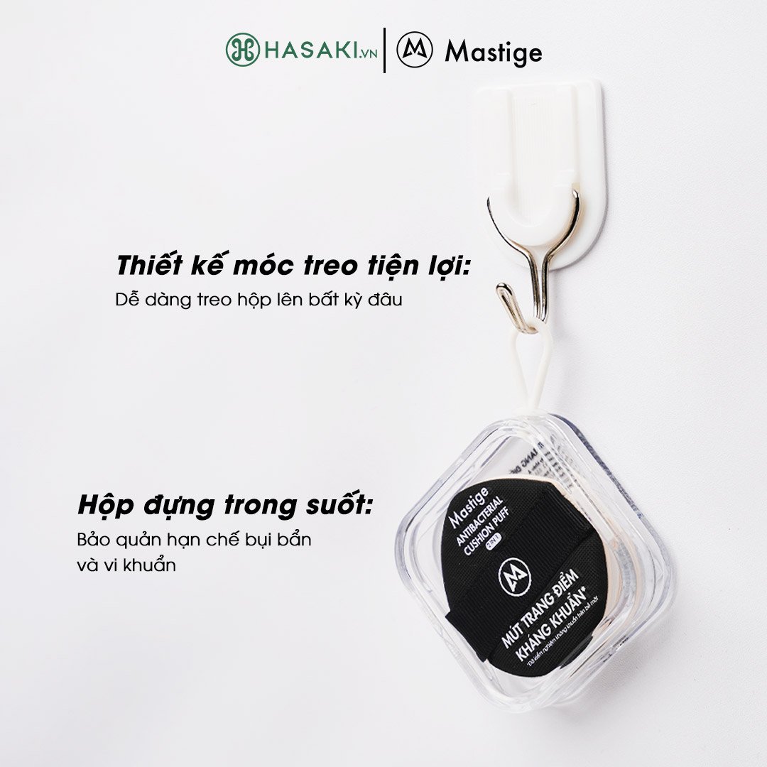 Bộ 2 Mút Cushion Trang Điểm Mastige 2in1 Tán Nền Mỏng Nhẹ