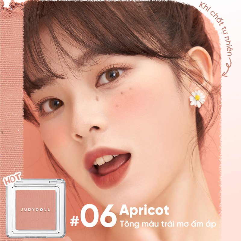 Phấn Má Hồng Judydoll Mềm Mịn Tự Nhiên - 06 Cam Sữa 2g