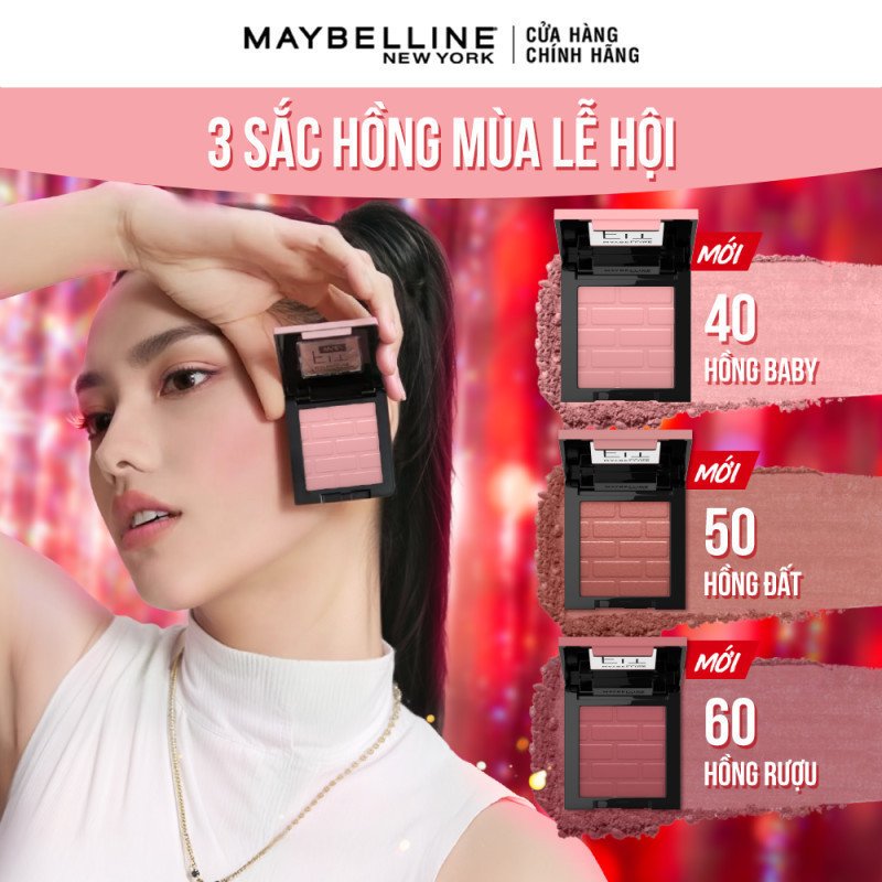 Phấn Má Hồng Maybelline Mịn Lì 60 Passionate - Hồng Rượu 4.5g