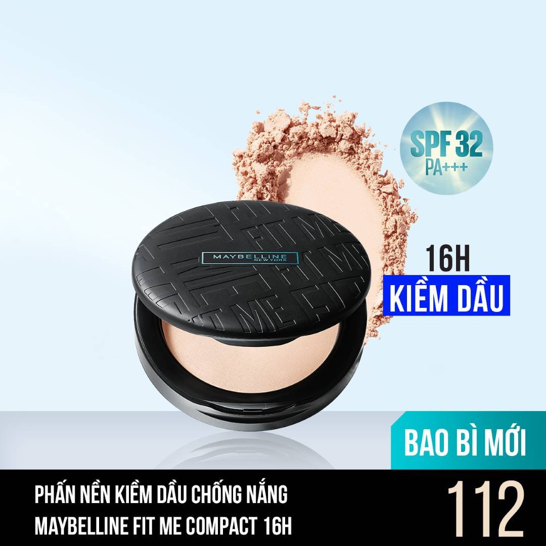 Phấn Phủ Maybelline Mịn Nhẹ Kiềm Dầu Chống Nắng 6g #112