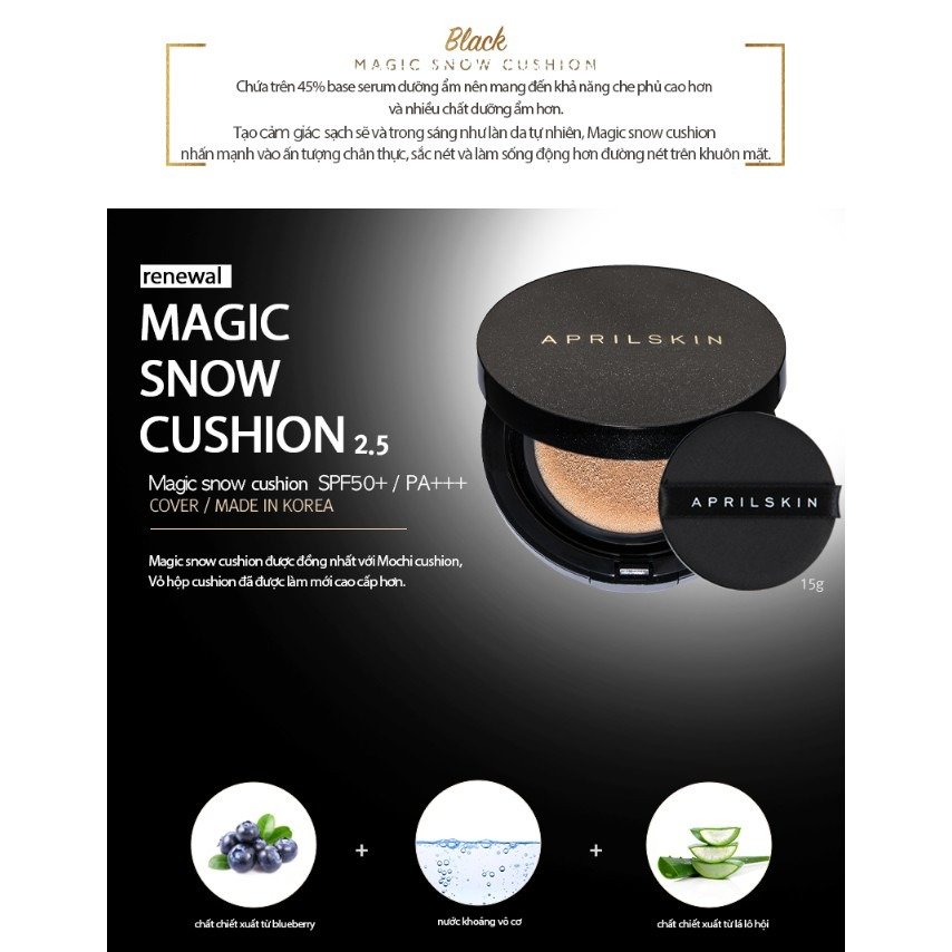 Phấn Nước Aprilskin Sáng Hồng 22 Pink Beige Kèm Lõi 15gx2