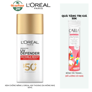 Kem Chống Nắng L'Oreal X20 Thoáng Da Mỏng Nhẹ 50ml
