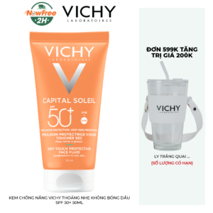 Kem Chống Nắng Vichy Thoáng Nhẹ Không Bóng Dầu SPF 50+ 50ml