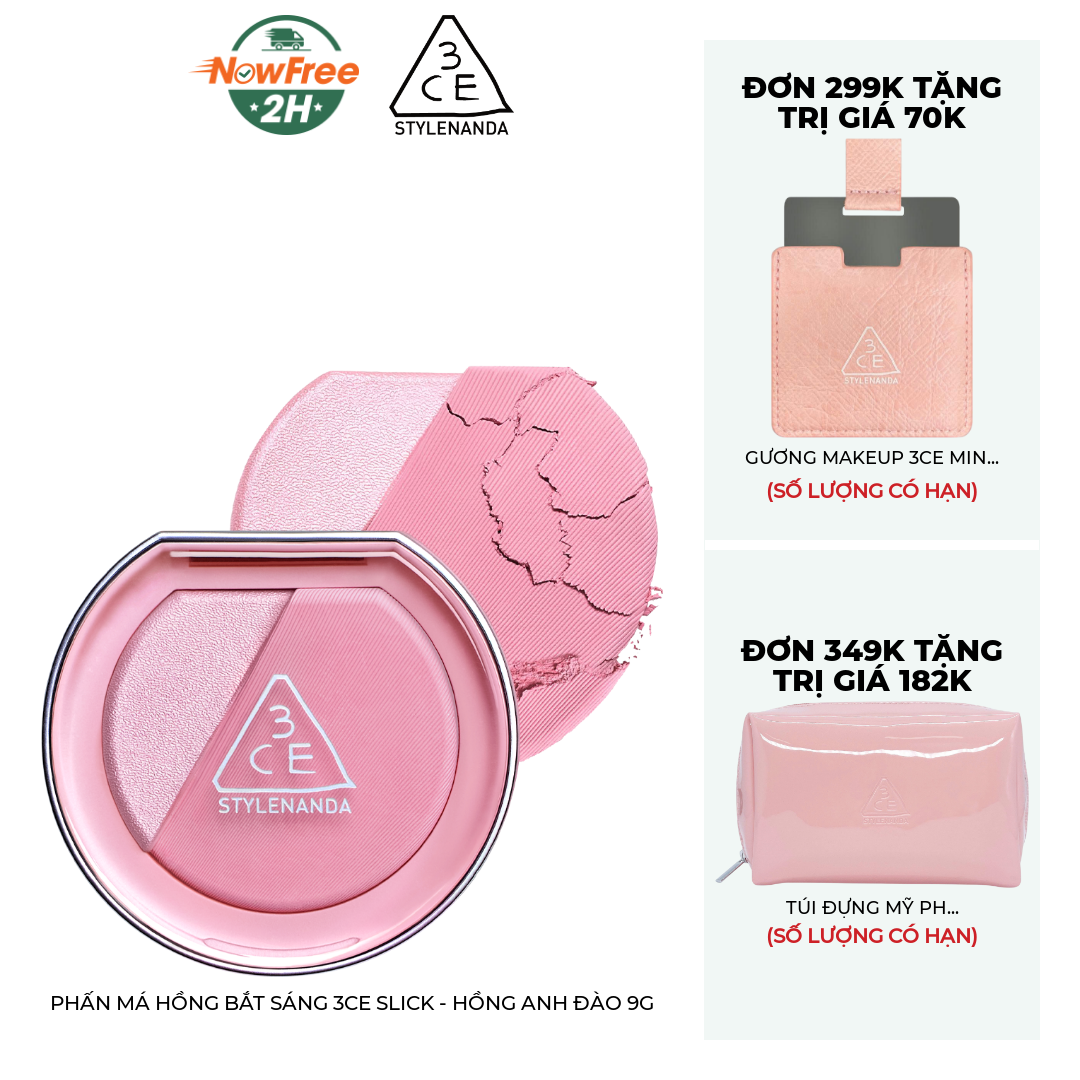 Phấn Má Hồng Bắt Sáng 3CE Slick - Hồng Anh Đào 9g