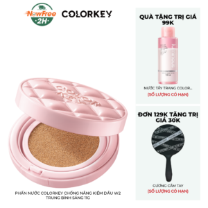 Phấn Nước Colorkey Chống Nắng Kiềm Dầu W2 Trung Bình Sáng 11g