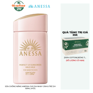 Sữa Chống Nắng Anessa Cho Da Nhạy Cảm & Trẻ Em 60ml (Mới)