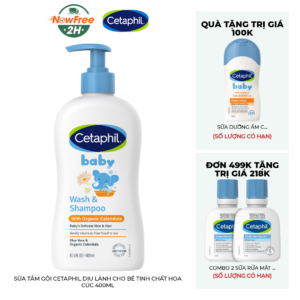 Sữa Tắm Gội Cetaphil Dịu Lành Cho Bé Tinh Chất Hoa Cúc 400ml