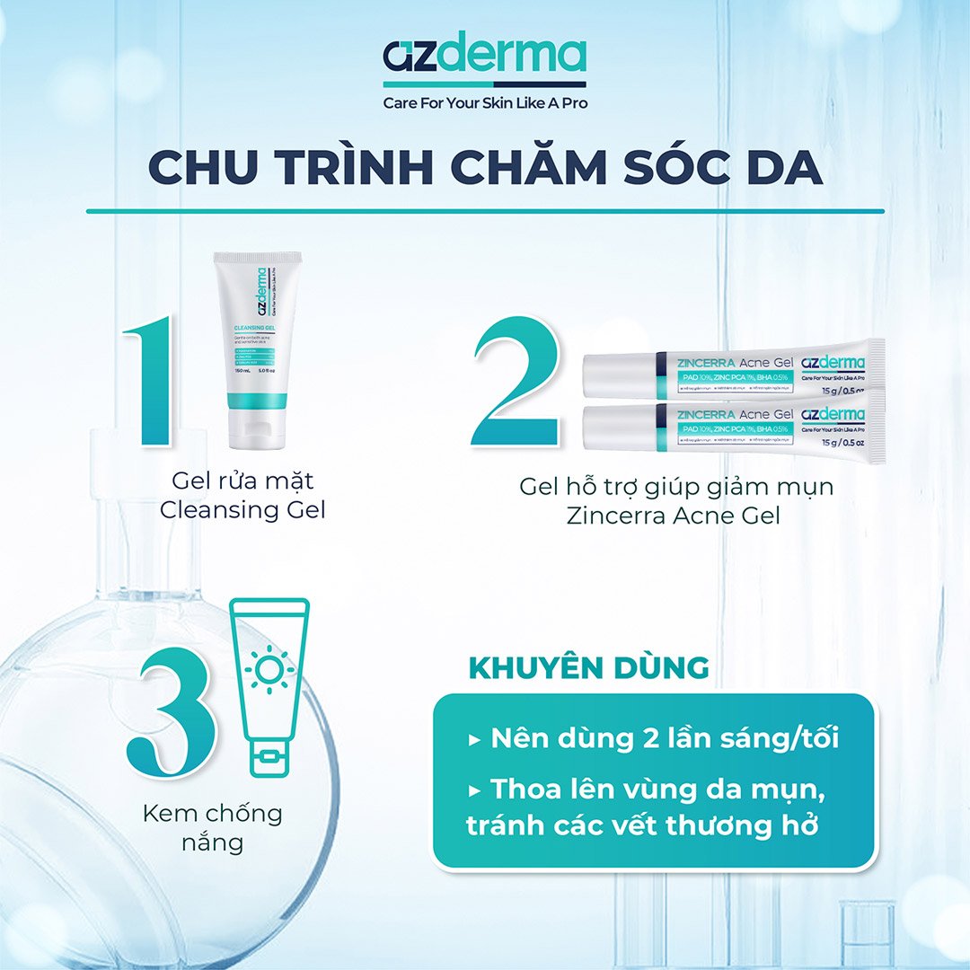 Gel Dưỡng Azderma Hỗ Trợ Giảm Mụn, Mờ Thâm 15g