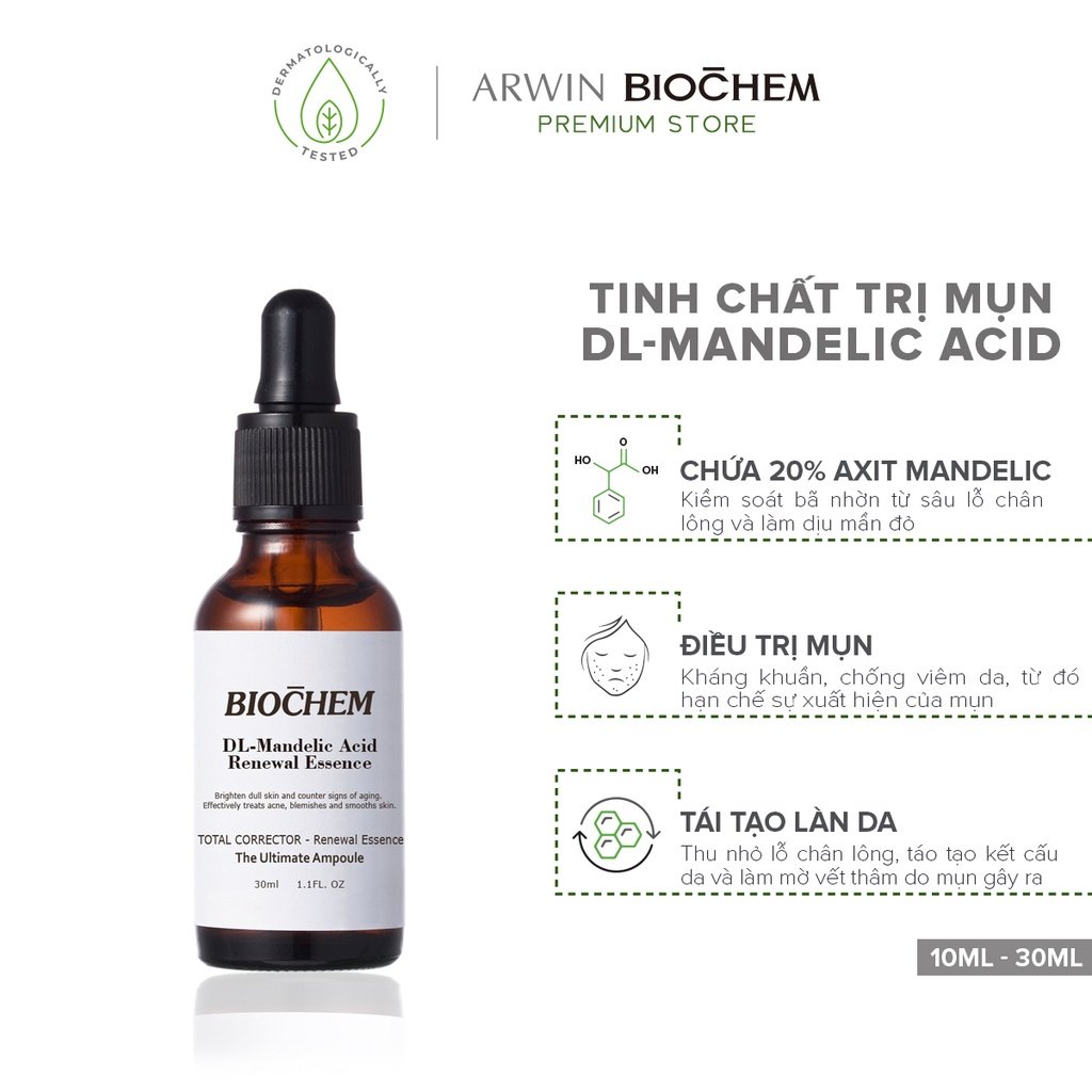 Serum Biochem Mandelic Acid Ngăn Ngừa Mụn 10ml