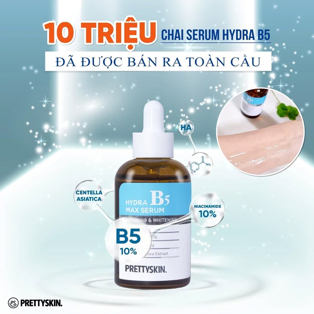 Serum Prettyskin B5 Phục Hồi, Dưỡng Sáng Da 50ml