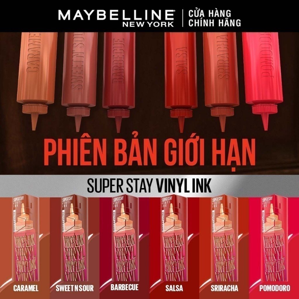 Son Bóng Maybelline 205 Sriracha - Đỏ Cherry 4.2ml