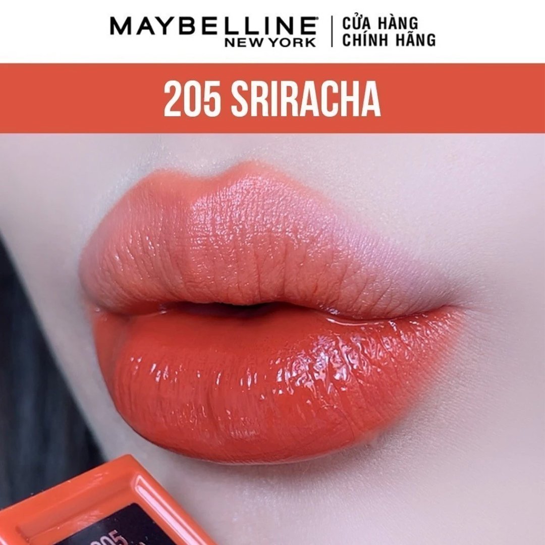Son Bóng Maybelline 205 Sriracha - Đỏ Cherry 4.2ml