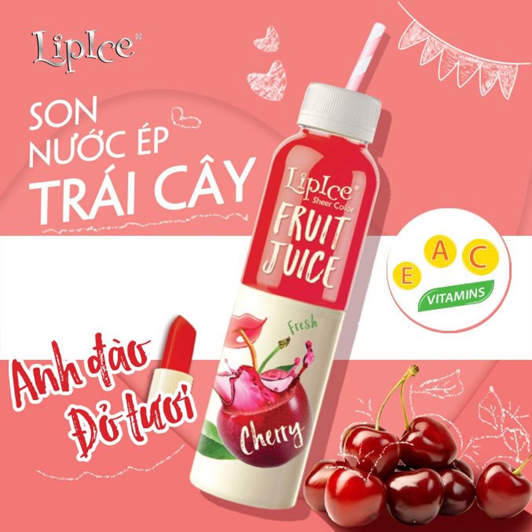 Son Dưỡng Lipice Trái Cây Cherry - Anh Đào Đỏ Tươi 4g