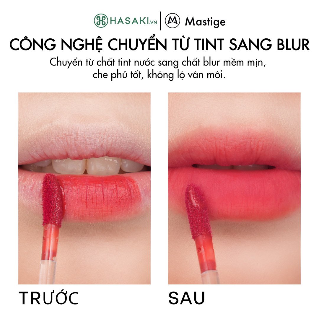 Son Tint Lì Mastige Blur Lâu Trôi Màu B5 Đỏ Gạch 3.8g