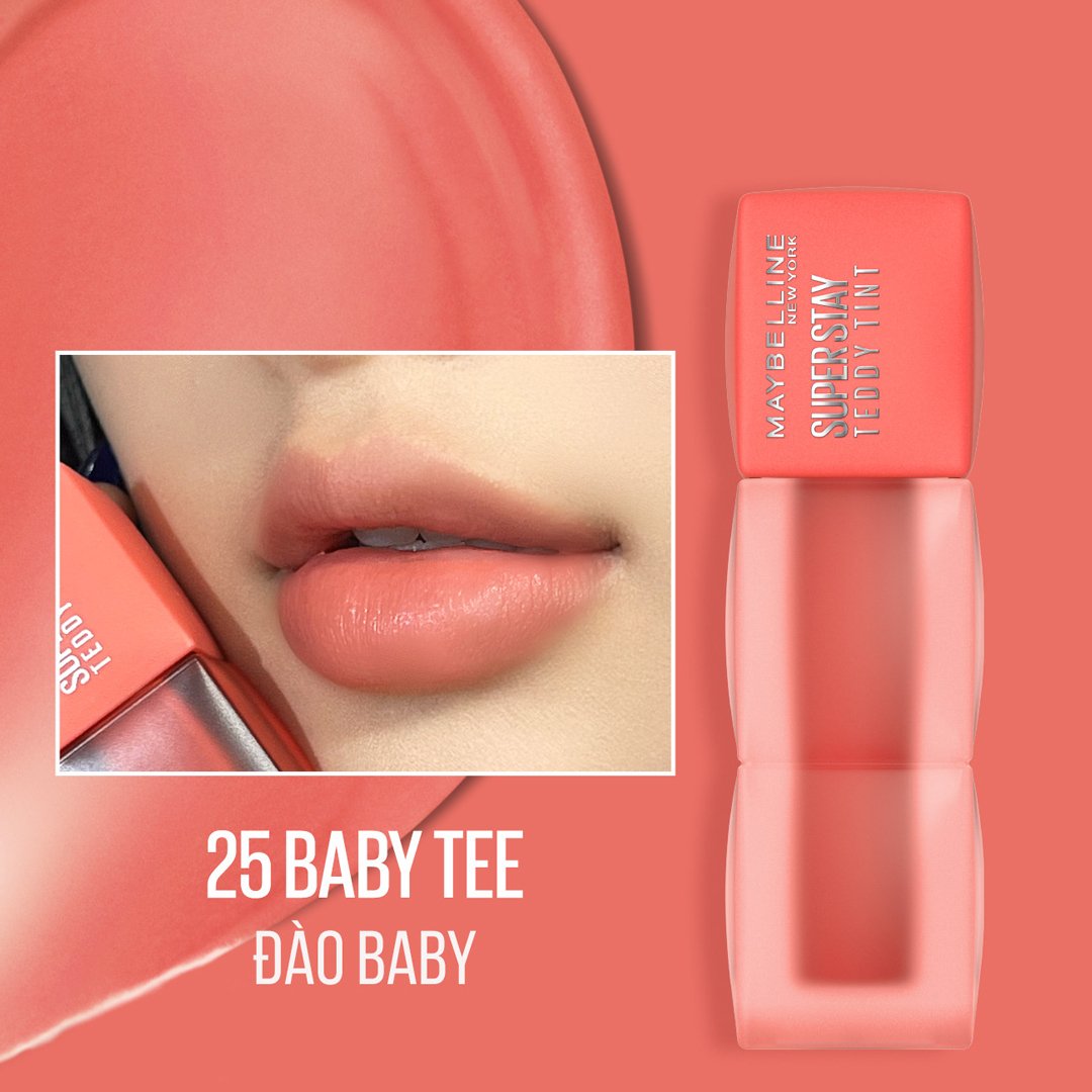 Son Kem Maybelline 25 Baby Tee - Đào Baby 5ml