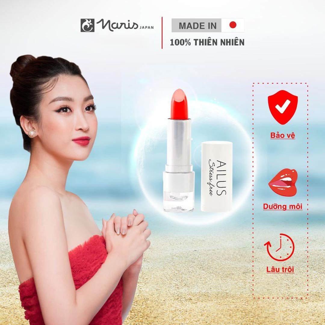Son Lì Naris Ailus Mịn Môi Màu 05 Hồng Đào 4g