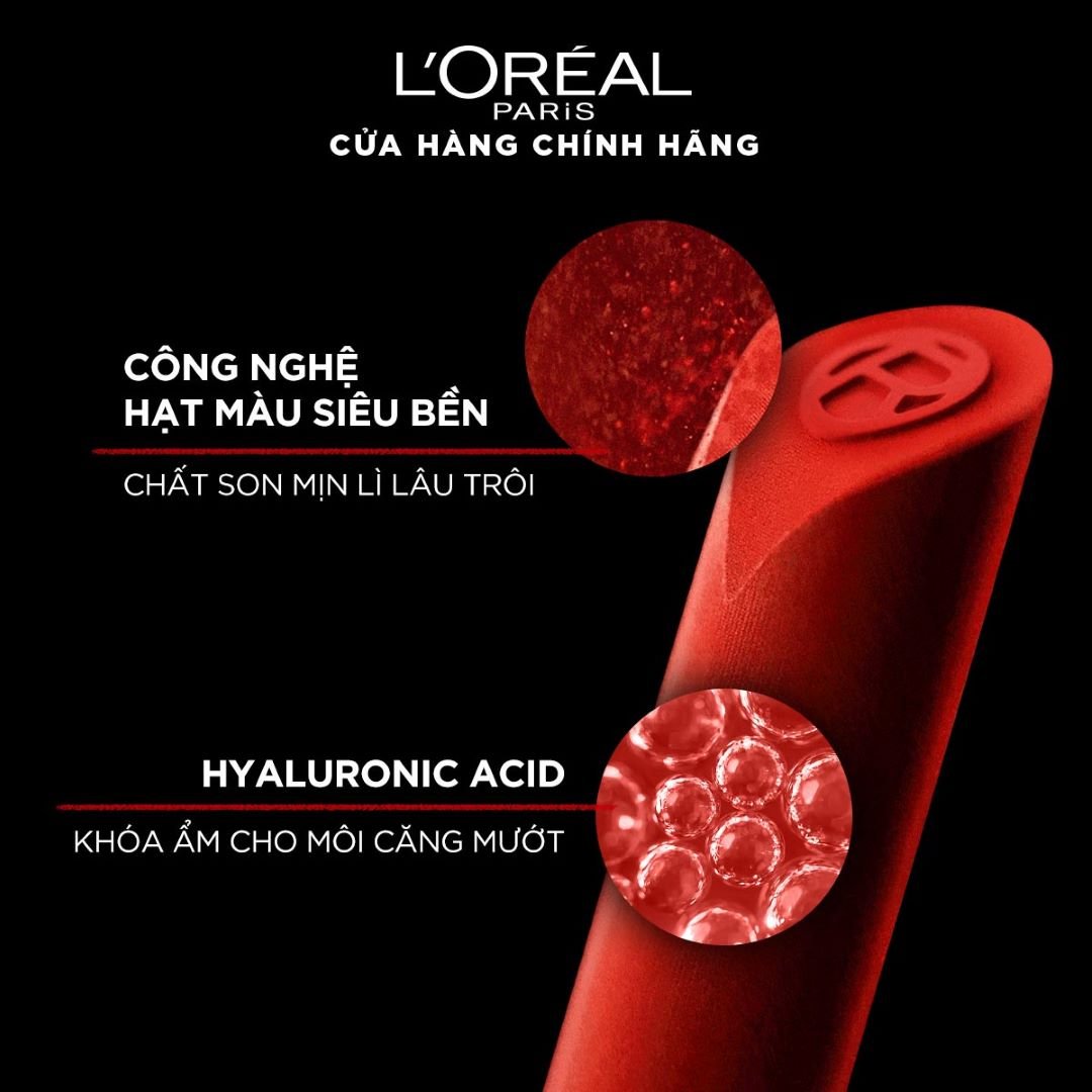 Son Môi L'Oreal Mịn Lì Căng Mướt 666 I Win - Đỏ Lạnh 1.7g