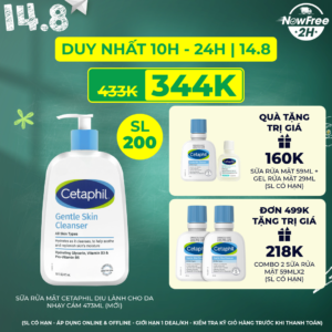Sữa Rửa Mặt Cetaphil Dịu Lành Cho Da Nhạy Cảm 473ml (Mới)