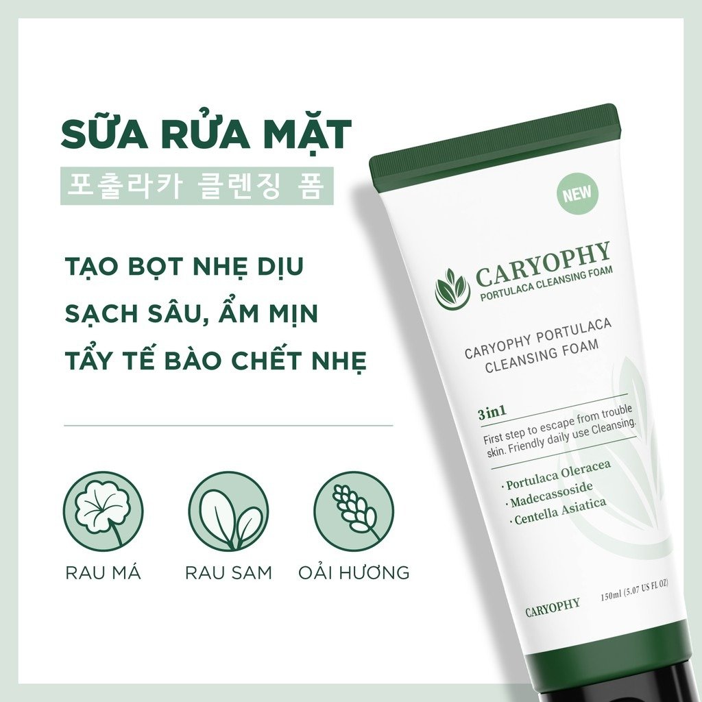 Sữa Rửa Mặt Caryophy Ngăn Ngừa Mụn Giảm Thâm 150ml