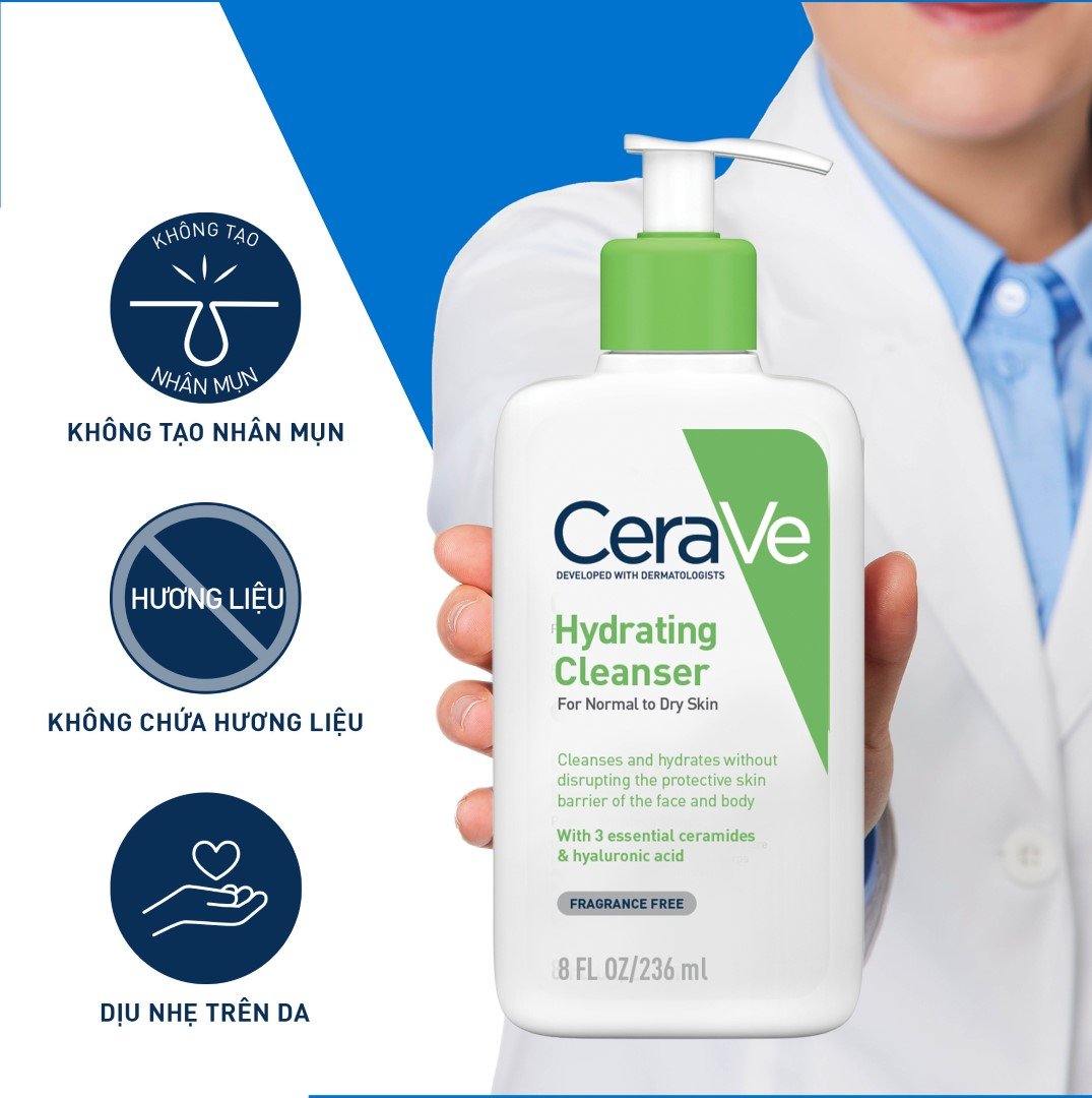Sữa Rửa Mặt CeraVe Cho Da Thường Đến Khô 236ml