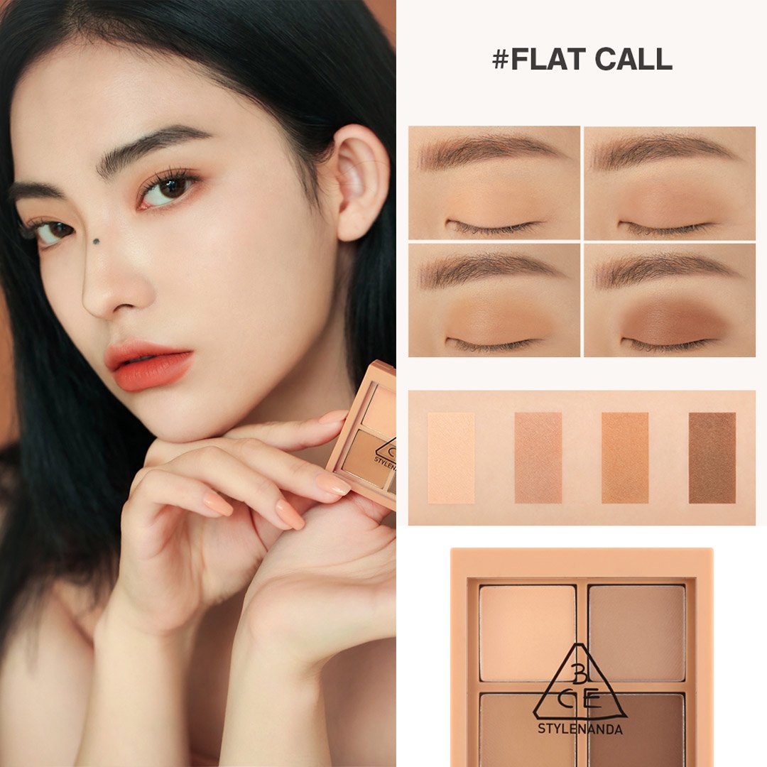 Bảng Phấn Mắt 3CE Mini 4 Ô - Flat Call 3.2g