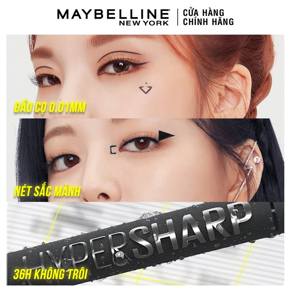 Bút Kẻ Mắt Nước Maybelline Sắc Mảnh BK1 Đen Sắc Sảo 0.4g