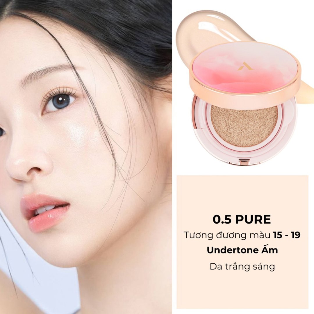 Combo 2 Phấn Nước Aperire Chống Nắng Che Phủ Cao 0.5 Tông Trắng Sáng 13g