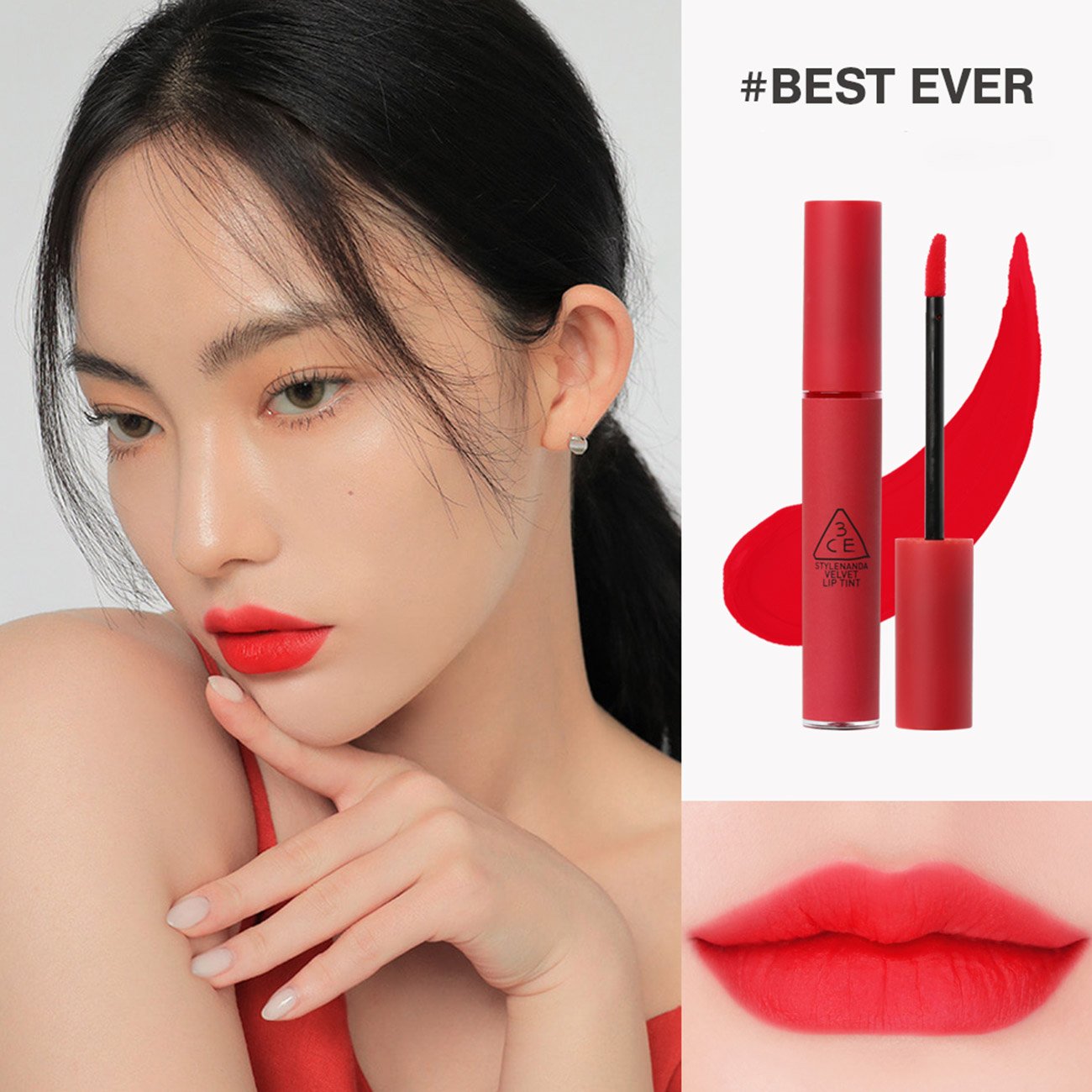 Son Kem Lì 3ce Mịn Như Nhung Best Ever - Đỏ Cánh Hồng Khô 4g